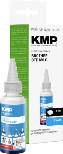 KMP Nachfülltinte ersetzt Brother BTD180C Kompatibel Cyan 50 ml 1555,0003