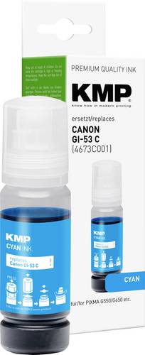 KMP Nachfülltinte ersetzt Canon GI53C (4673C001) Kompatibel Cyan 60 ml 1583,0003