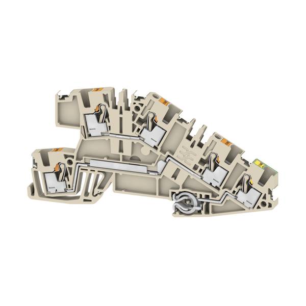 Graue Kabelschleife mit einem schwarzen Multi-Pin-Stecker an einem Ende und einem beigen Steckverbinder am anderen Ende.