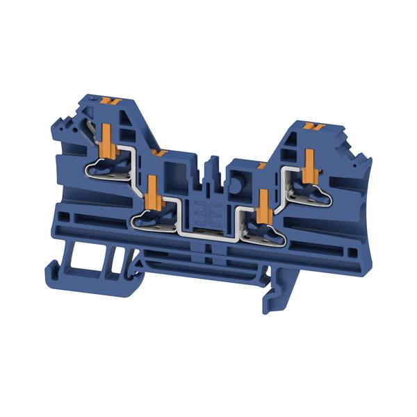 Industrielle Kabelanordnung mit einem schwarzen rechteckigen Stecker an einem Ende und einem Metallstecker am anderen Ende, verbunden durch ein graues Kabel