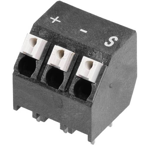 Weidmüller 3077630000 Leiterplattenklemme 1.5 mm² Polzahl 3 Schwarz 39 St. Tube