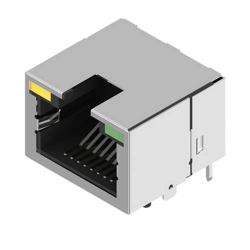 Weidmüller RJ45C5 R1U 2.4N4Y/G RL Leiterplattensteckverbinder modulare RJ45-Buchse, Cat. 5 , THT/TH