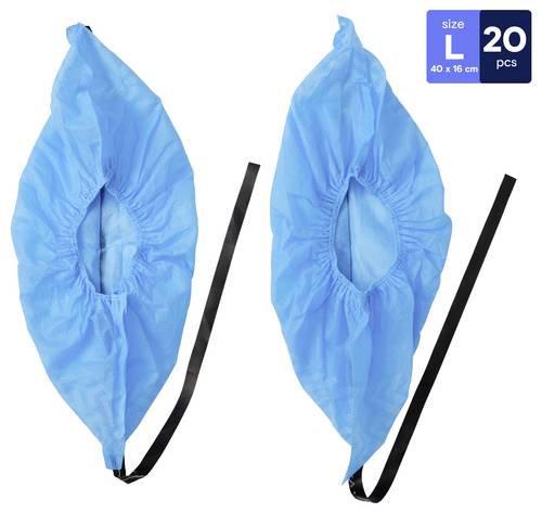 TRU COMPONENTS ESD-Schuhüberzieher 20 St. Blau, Schwarz L, 40 x 16 cm antistatisch Box