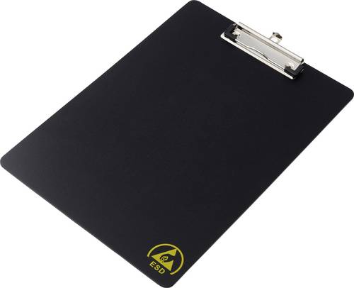 TRU COMPONENTS Klemmbrett TC-15010016 Schwarz (B x H x T) 230 x 307 x 3 mm