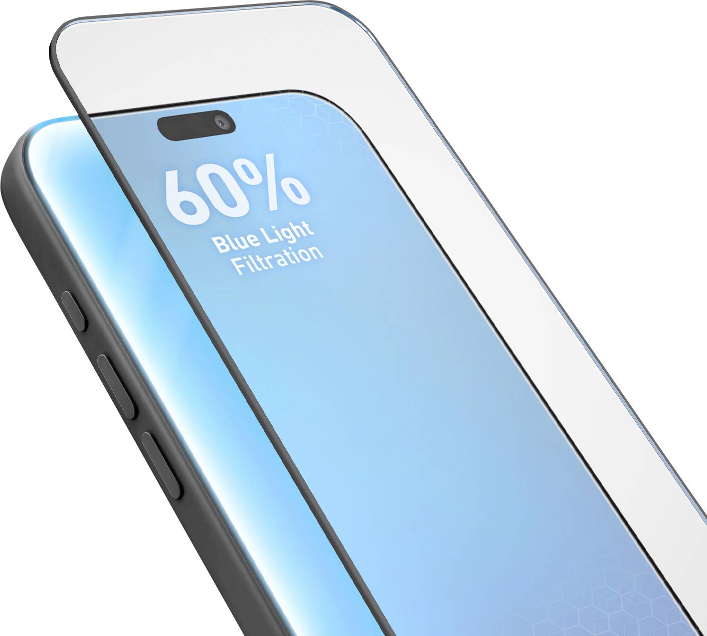 Displayschutzfolie für Smartphone mit der Bezeichnung „60% Blaulichtfilterung