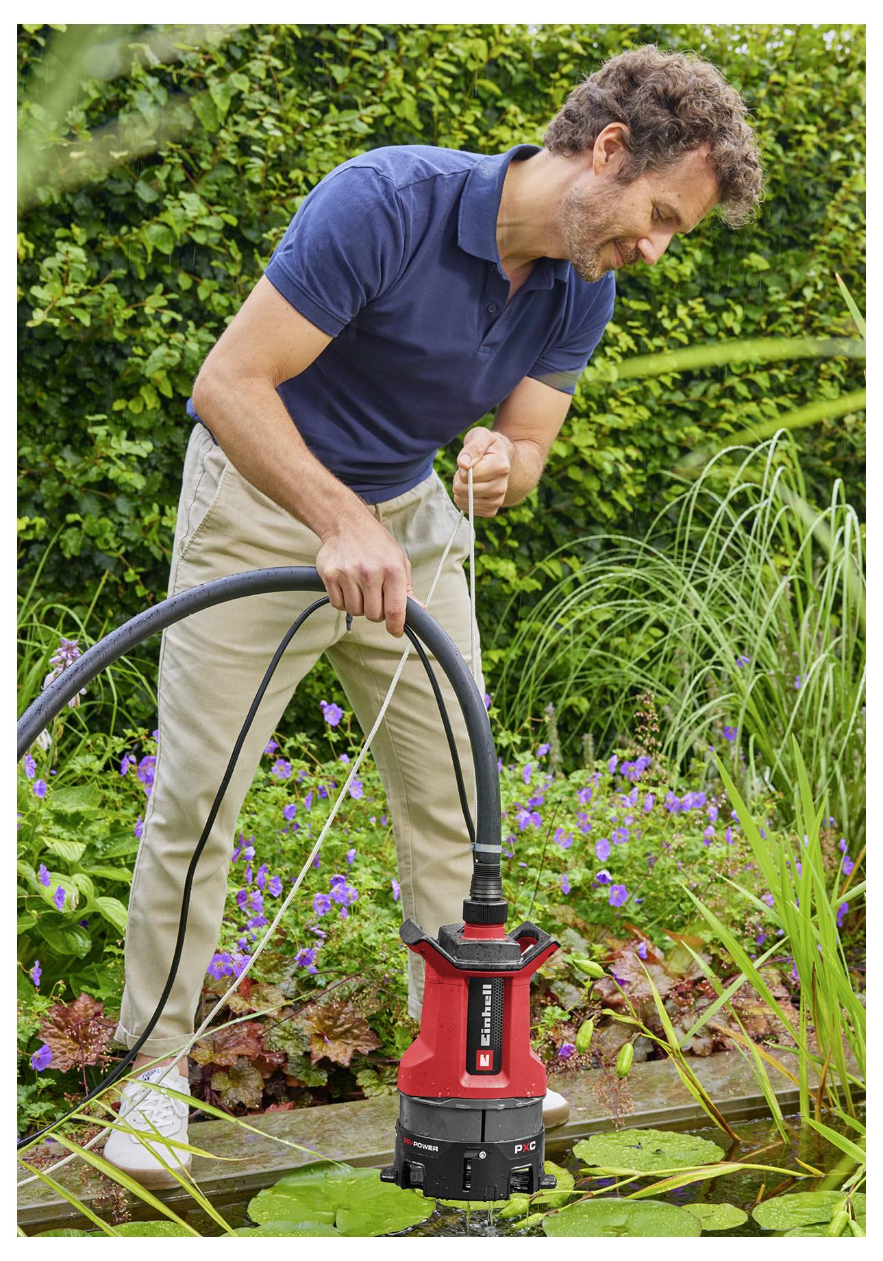 Einhell 4181610 GE-DP 36/35 LL Li-Solo PXC Akku-Gartenpumpe 14000 l/h 9 m