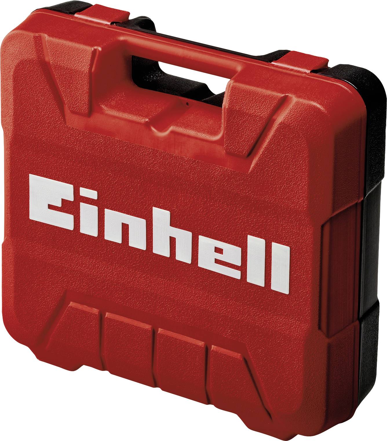 Rote Einhell-Hartkunststoff-Transportbox mit Griff und weißem 