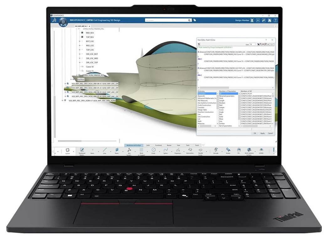 Lenovo Notebook ThinkPad P16s Gen 4 40.6cm (16 Zoll) Intel® Core™ Ultra 9 (Series 2) 285H 64GB RAM 1TB SSD Deutsch, QWERTZ Schwa