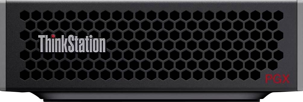 ThinkStation PGX Computer Frontblende mit schwarzem Sechskant-Gitter und rotem „PGX
