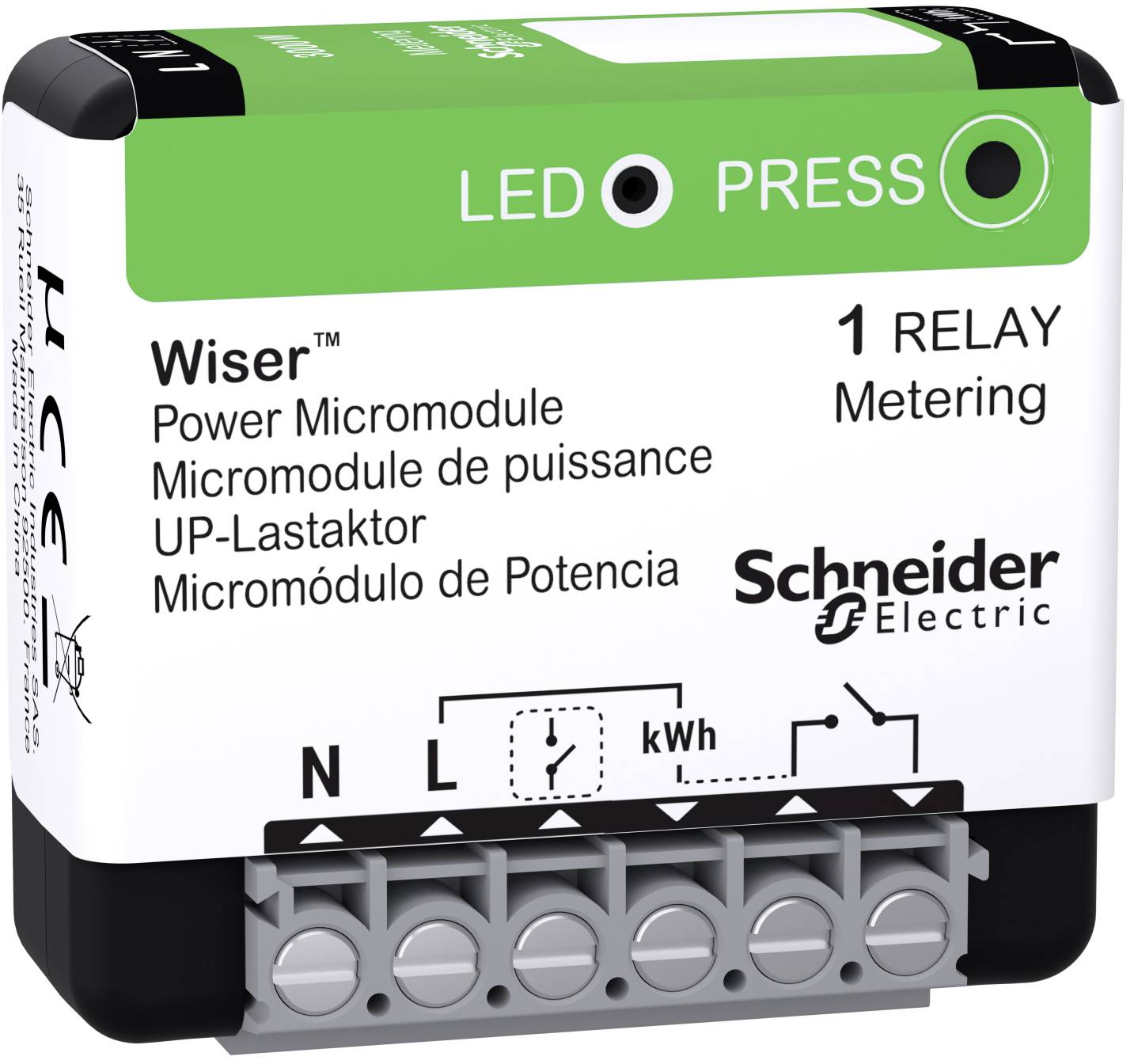 Schneider Electric Wiser Leistungs-Mikromodul mit LED und 