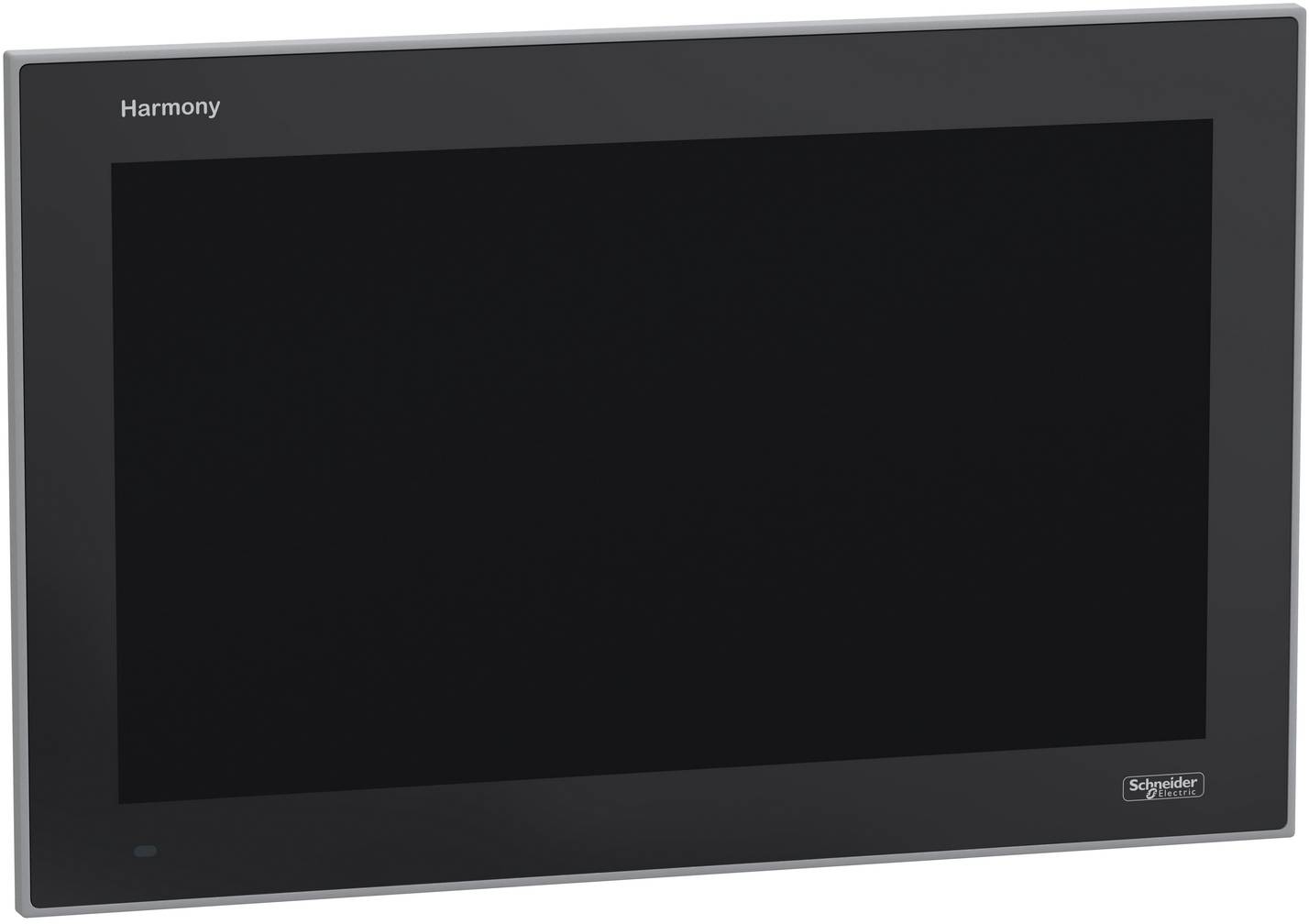 Schwarzes Schneider Electric Harmony-Touchscreen-Panel mit großem leerem Display