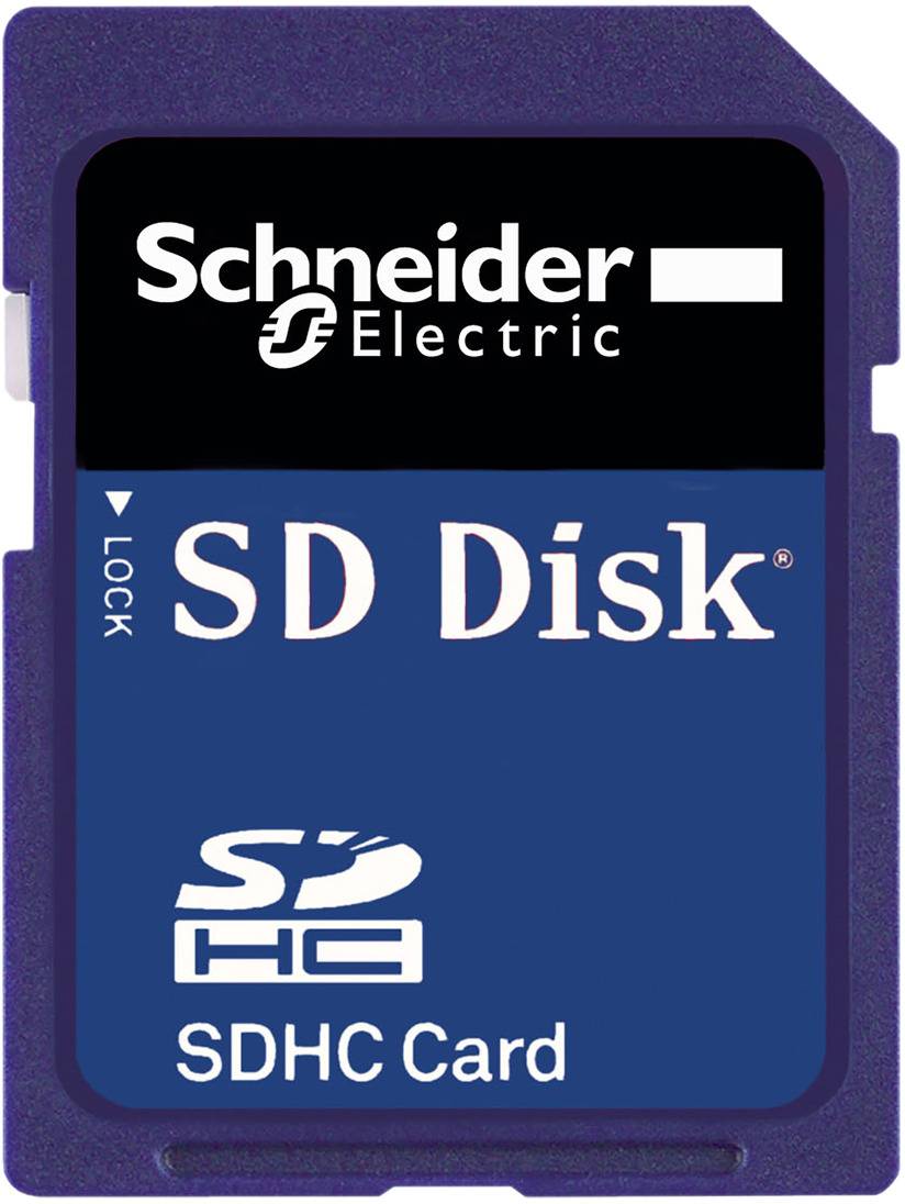 Schneider Electric SDHC-Speicherkarte mit der Bezeichnung „SD Disk