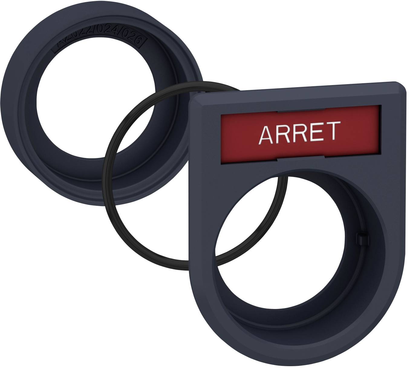 Schwarzer Kameraobjektivfilter mit rotem 