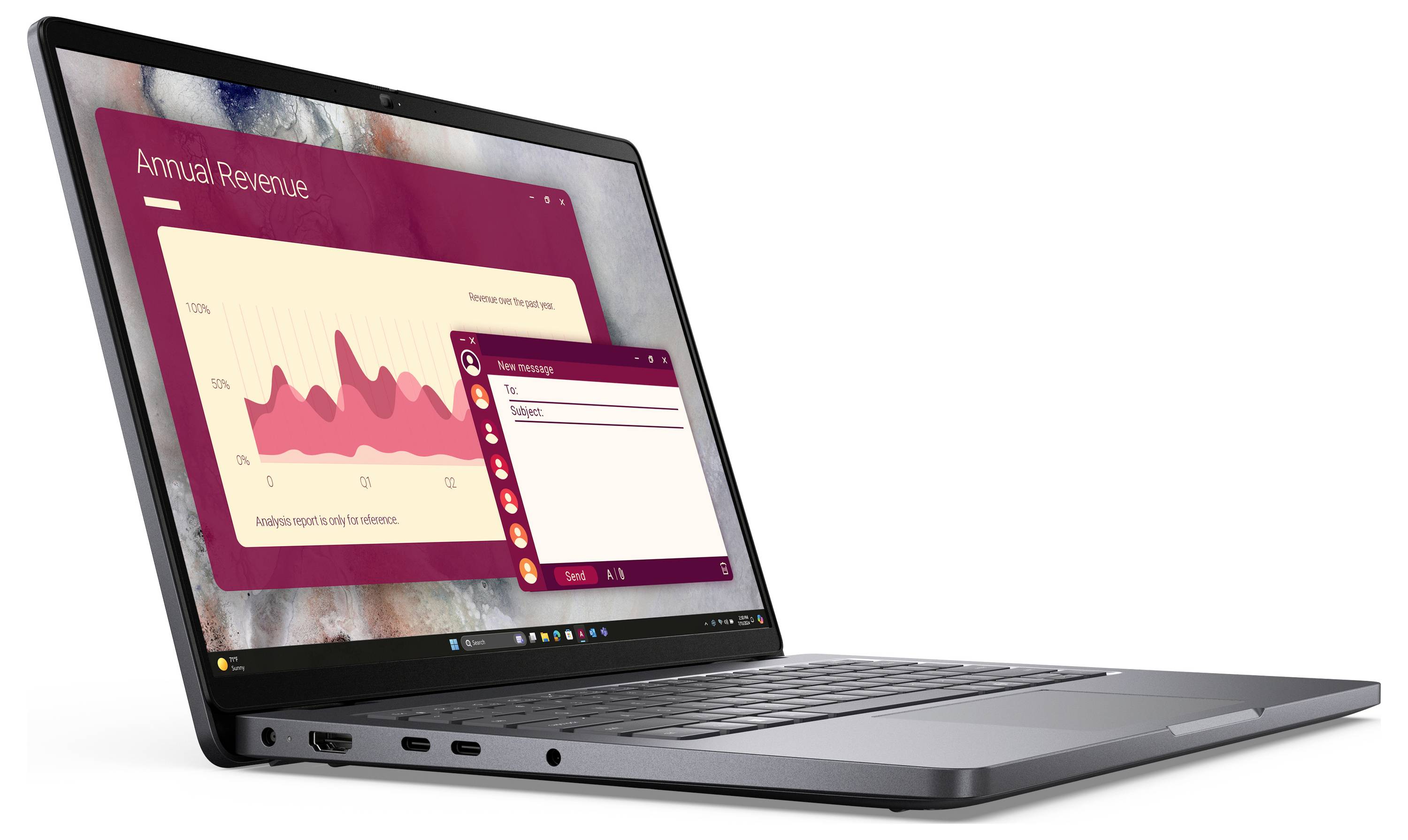 Dell Notebook Pro 14 PC14250 35.6cm (14 Zoll) Full-HD+ Intel® Core™ 5 225U 16GB RAM 512GB SSD Deutsch, QWERTZ Intel Intel-Grafik