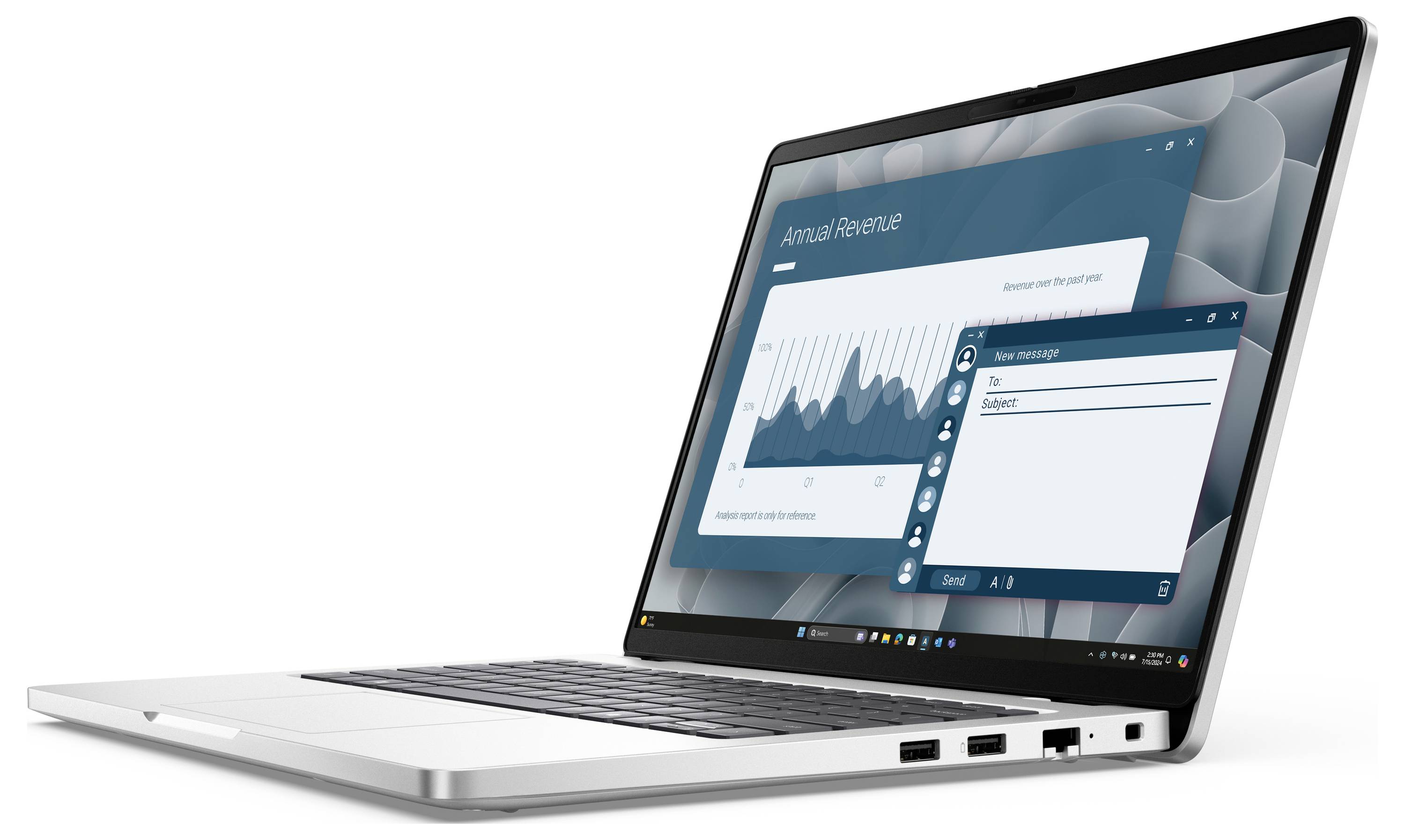 Dell Notebook Pro 14 PC14255 35.6cm (14 Zoll) Full-HD+ AMD Ryzen AI 7 350 16GB RAM 1TB SSD Deutsch, QWERTZ Platin 8JV56