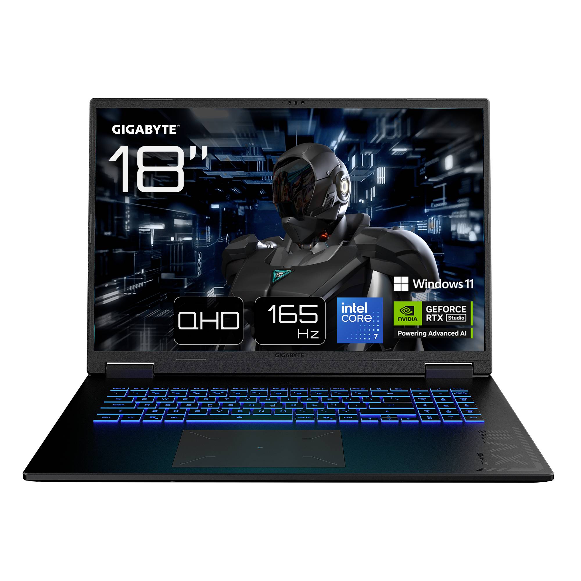 Gigabyte Gaming Notebook GAMING A18 PRO 45.7 cm (18 Zoll) WQXGA Intel® Core™ 7 240H 32 GB RAM 1 TB SSD Deutsch, QWERTZ Intel Intel-Grafik Nvidia