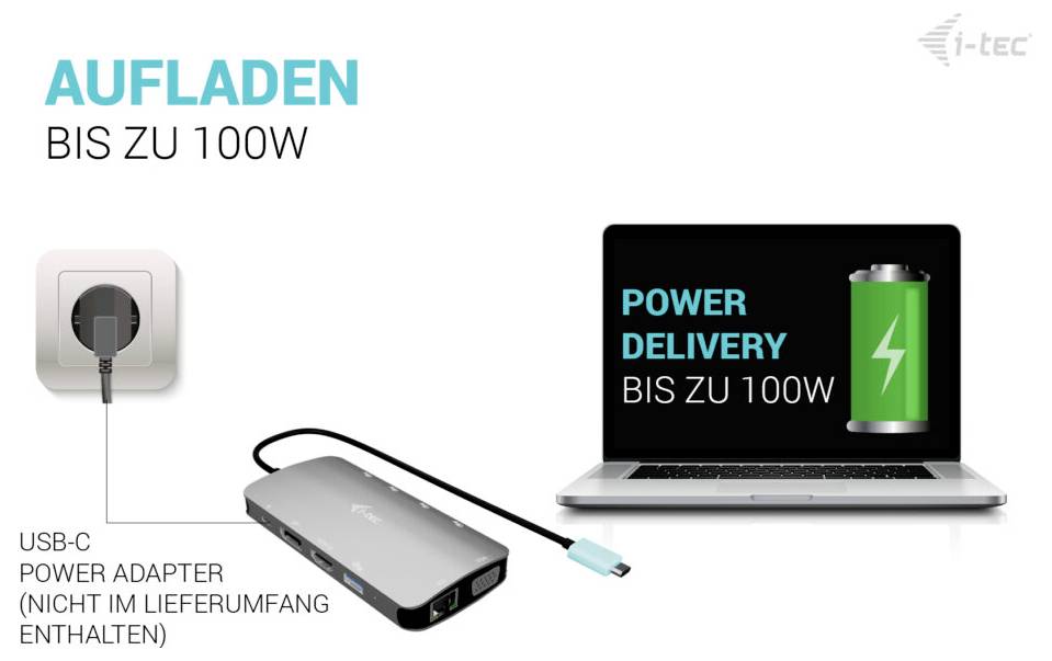 I-tec Notebook Dockingstation USB-C Metal Nano 3x Display DS