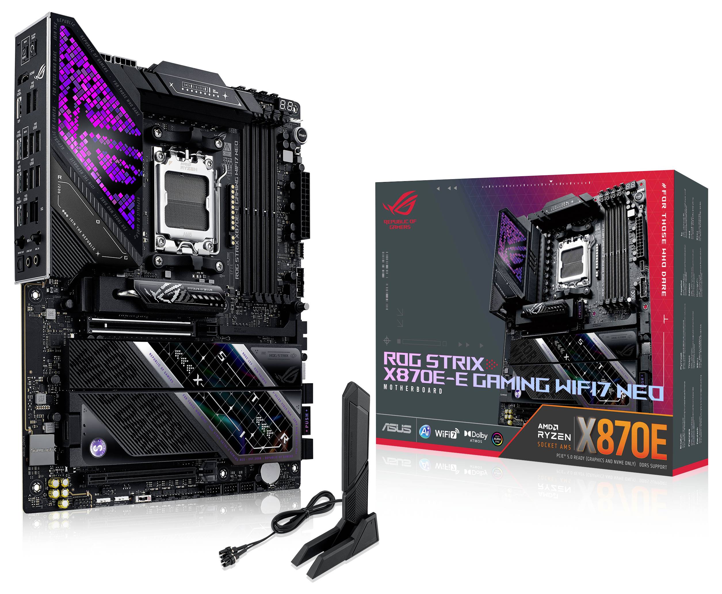 Asus ROG STRIX X870E-E GAMING WIFI7 NEO Mainboard Formfaktor (Details) ATX