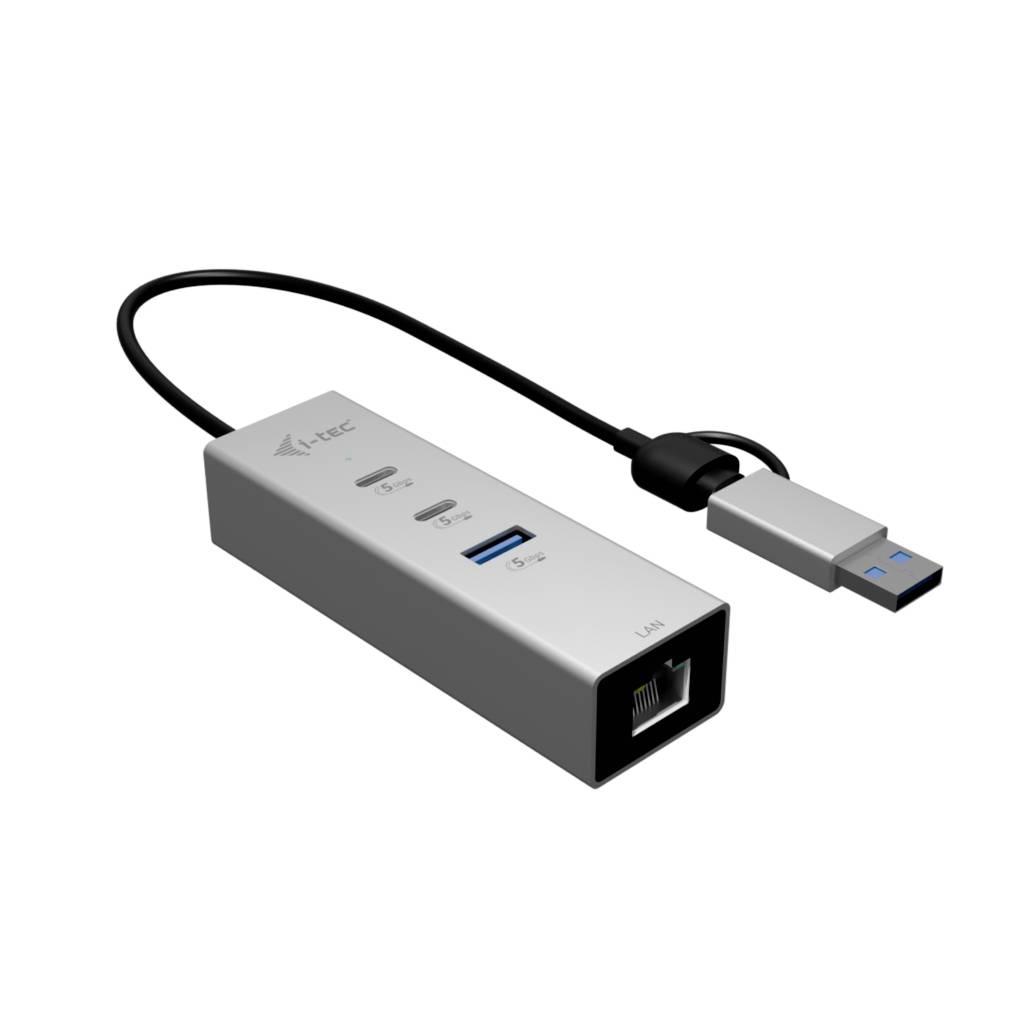 i-tec USB-Hub I-TEC USB-C/A Metal HUB 3 Port 2,5GLAN