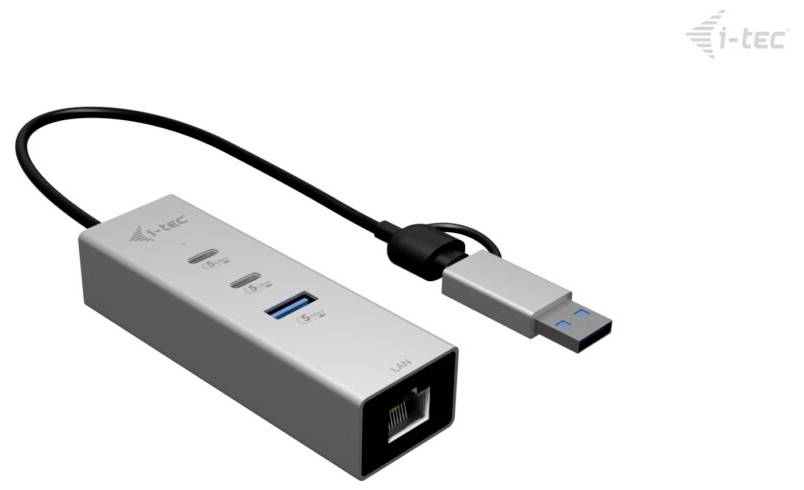 i-tec USB-Hub I-TEC USB-C/A Metal HUB 3 Port 2,5GLAN