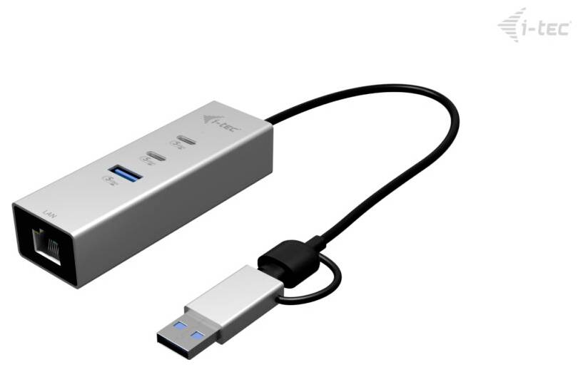 i-tec USB-Hub I-TEC USB-C/A Metal HUB 3 Port 2,5GLAN