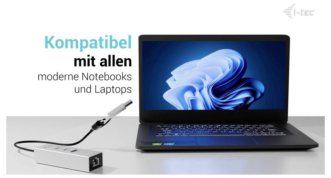 i-tec USB-Hub I-TEC USB-C/A Metal HUB 3 Port 2,5GLAN