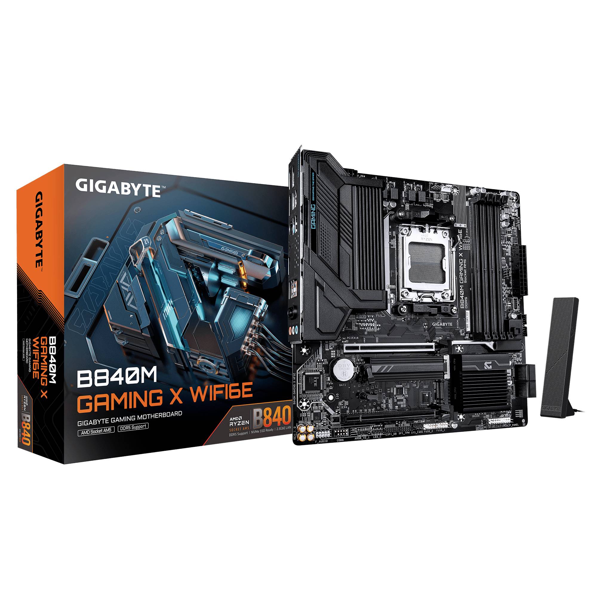 Gigabyte GAMING X WIFI6E Mainboard Sockel (PC) AMD® AM5 Formfaktor (Details) Micro-ATX Mainboard-Chipsatz AMD® B840