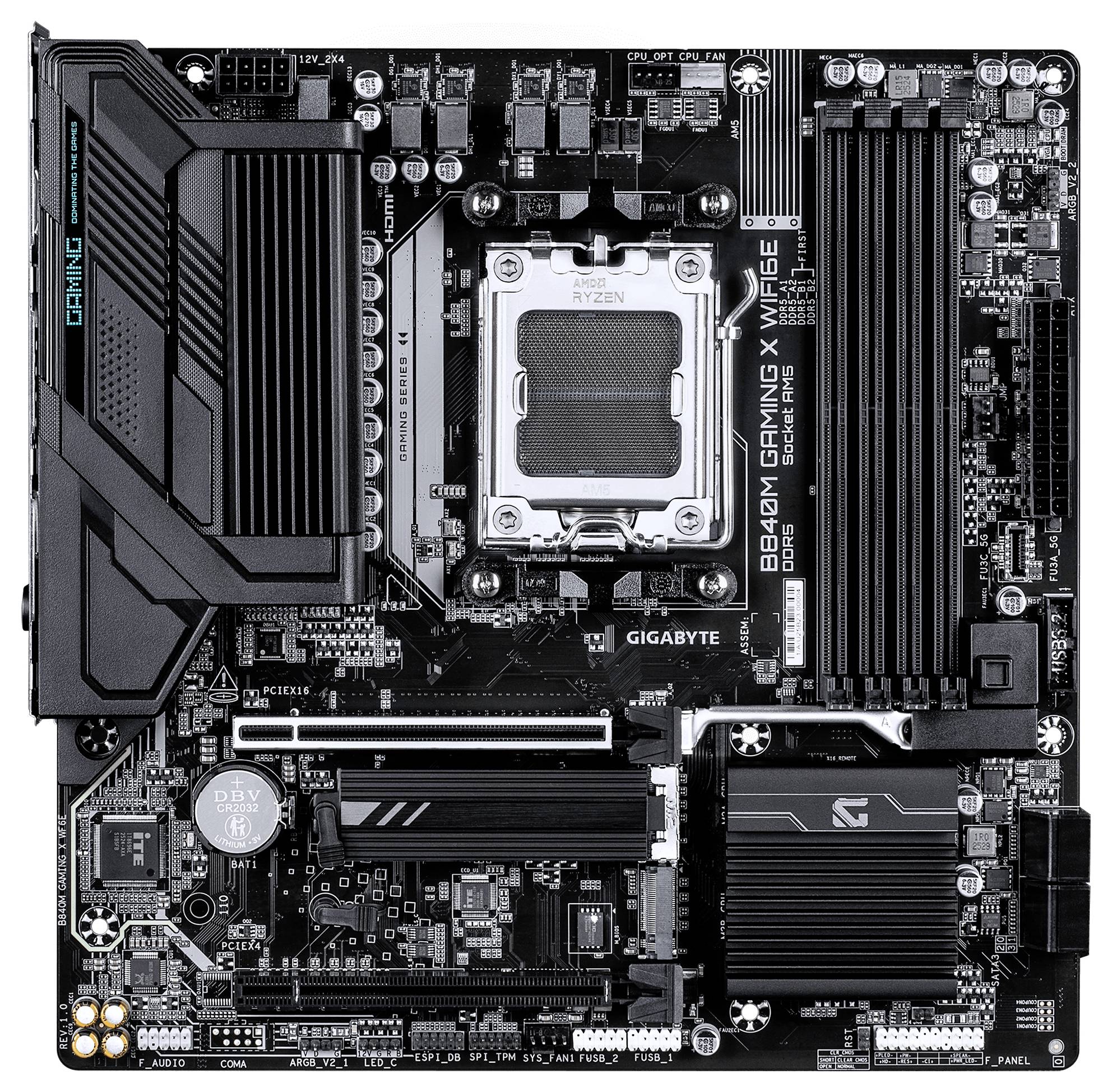 Gigabyte GAMING X WIFI6E Mainboard Sockel (PC) AMD® AM5 Formfaktor (Details) Micro-ATX Mainboard-Chipsatz AMD® B840