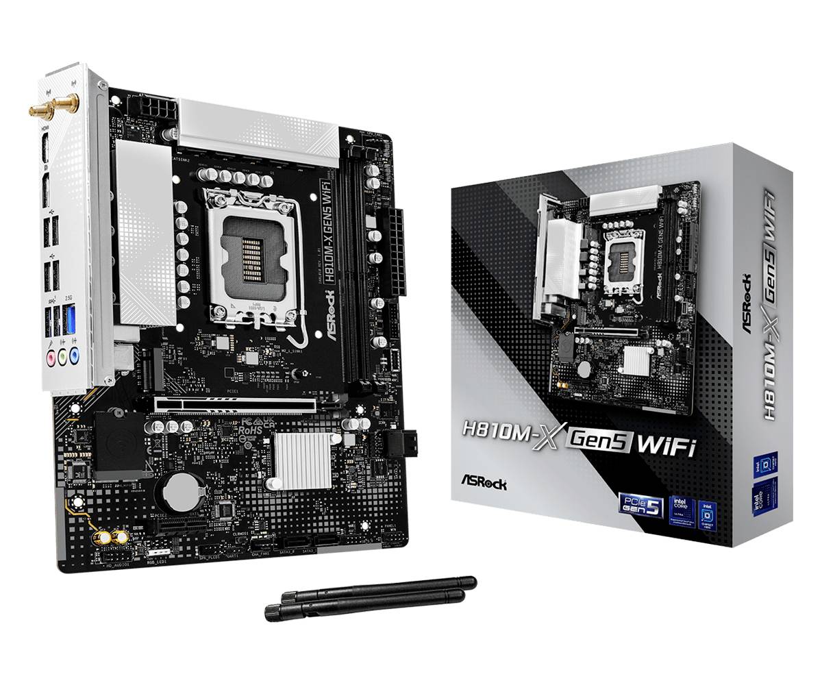 ASRock H810M-X GEN5 WIFI 1851 mATX Mainboard