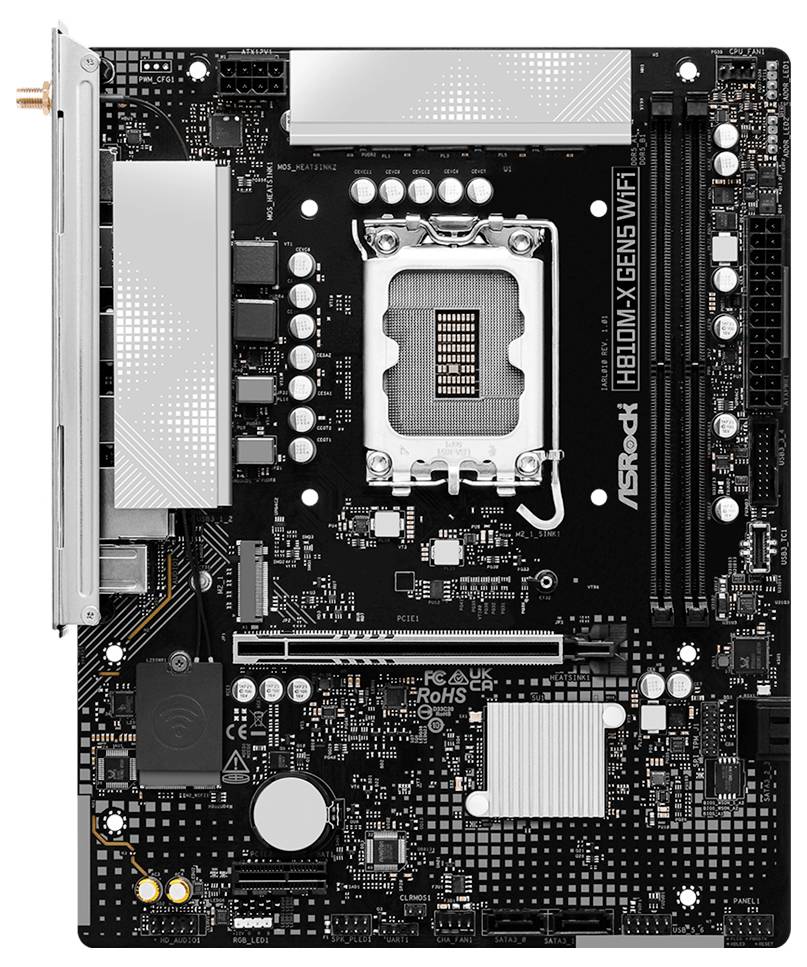 ASRock H810M-X GEN5 WIFI 1851 mATX Mainboard