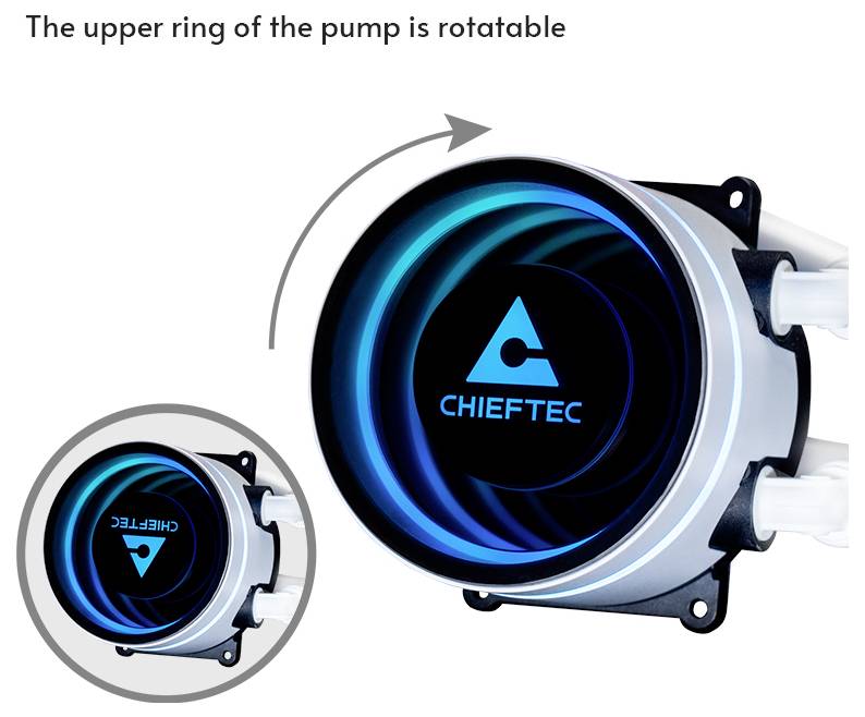 Chieftec WAK ICEBERG 240 RGB weiß Wasserkühlung-Chipkühler