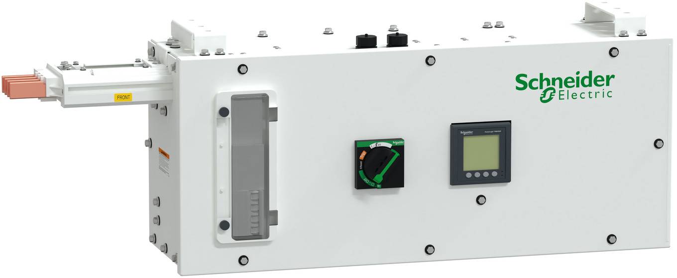 Schneider Electric Industrie-Elektrotafeln-Gehäuse mit Frontgriff, Anzeigedisplay und Logo