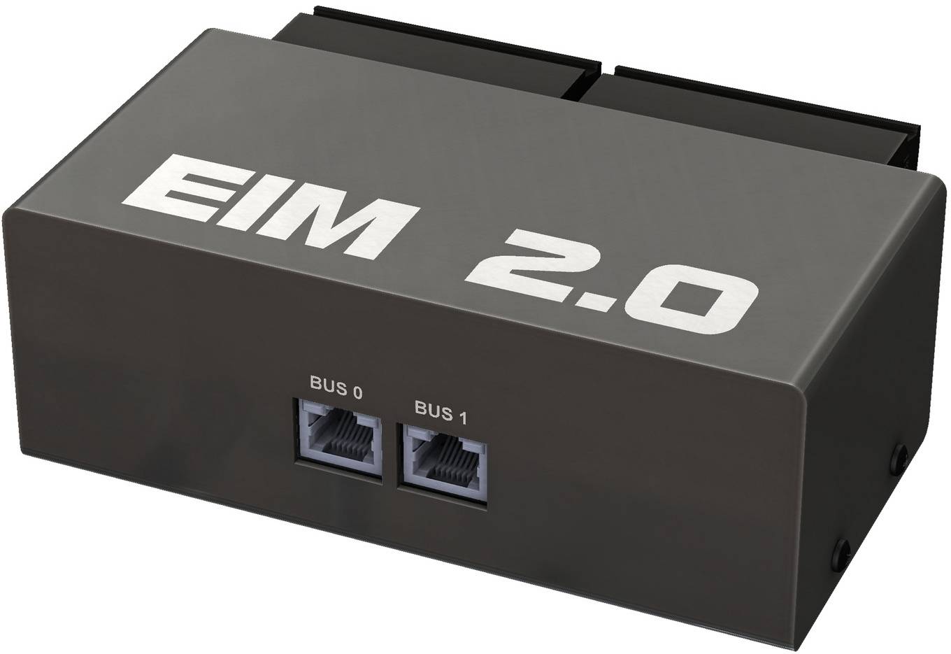 Schwarze elektronische Steuerbox mit der Bezeichnung 