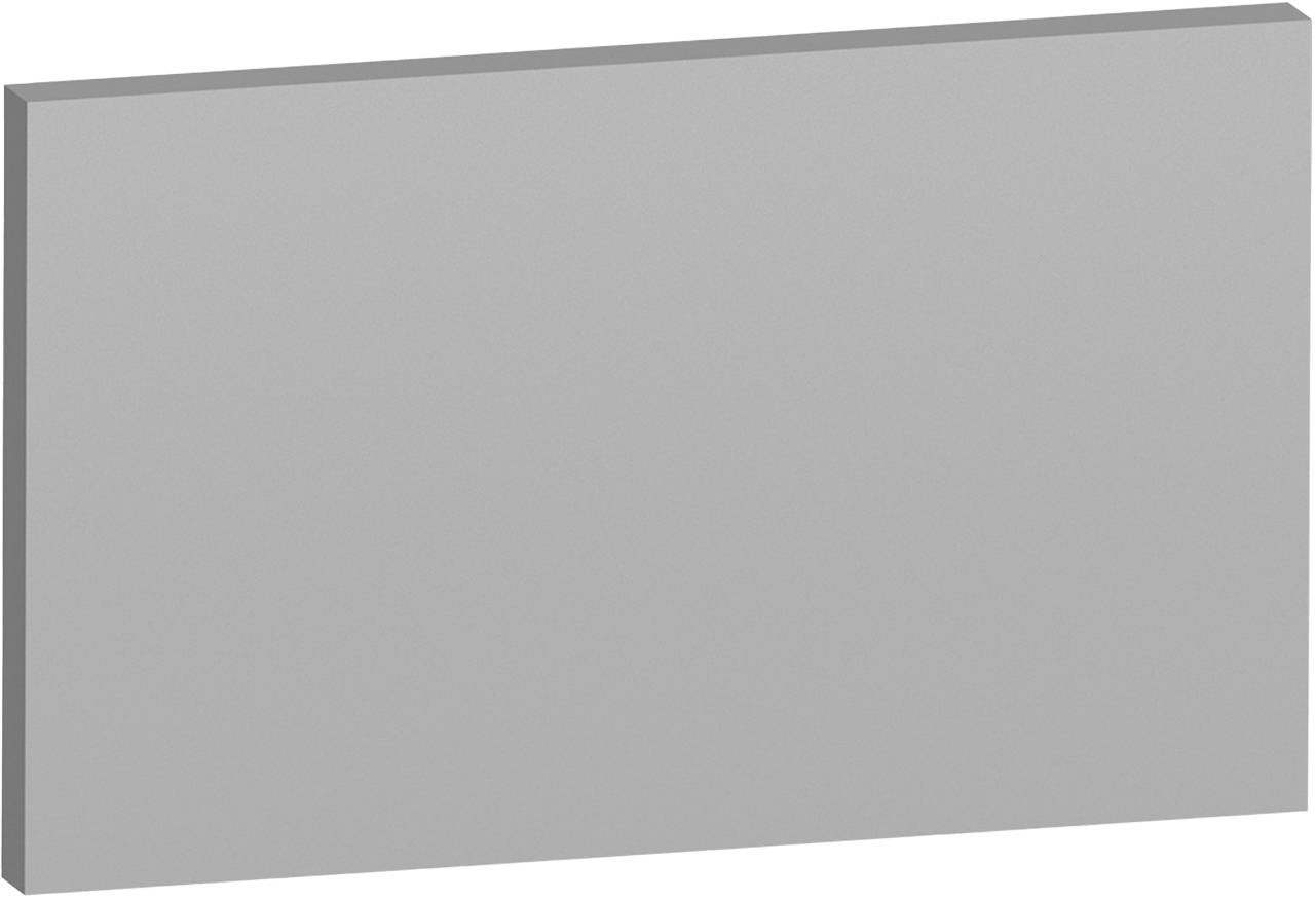 Leeres graues rechteckiges Panel oder Schild mit leichter 3D-Perspektive und ohne Text oder Bilder.