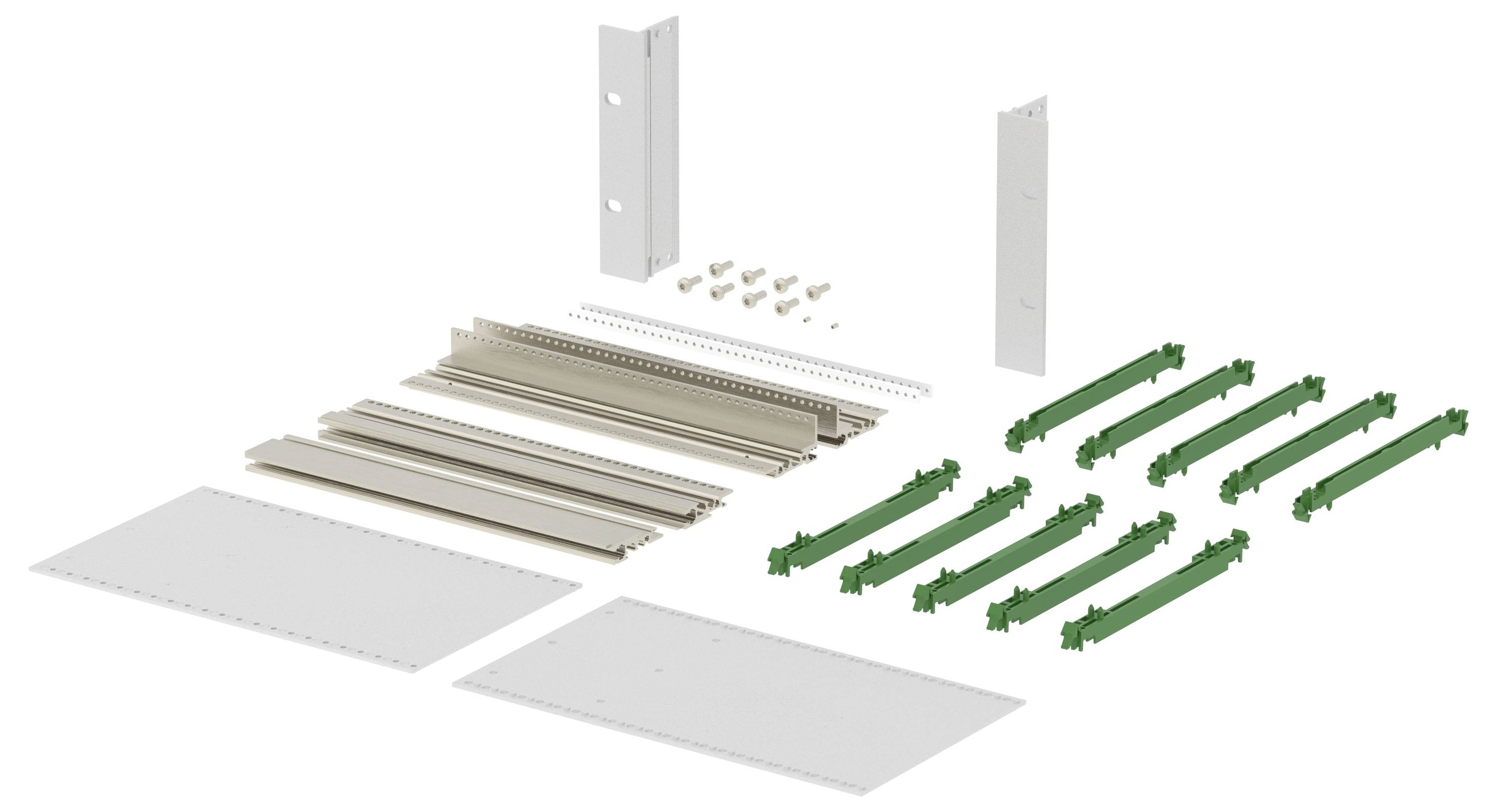 TRU COMPONENTS BGT/X 24340.12-BN_SET 19 Zoll Baugruppenträger 296.24 x 241.2 x 132.5 Aluminium Silber, Aluminium (Natur) 1St.