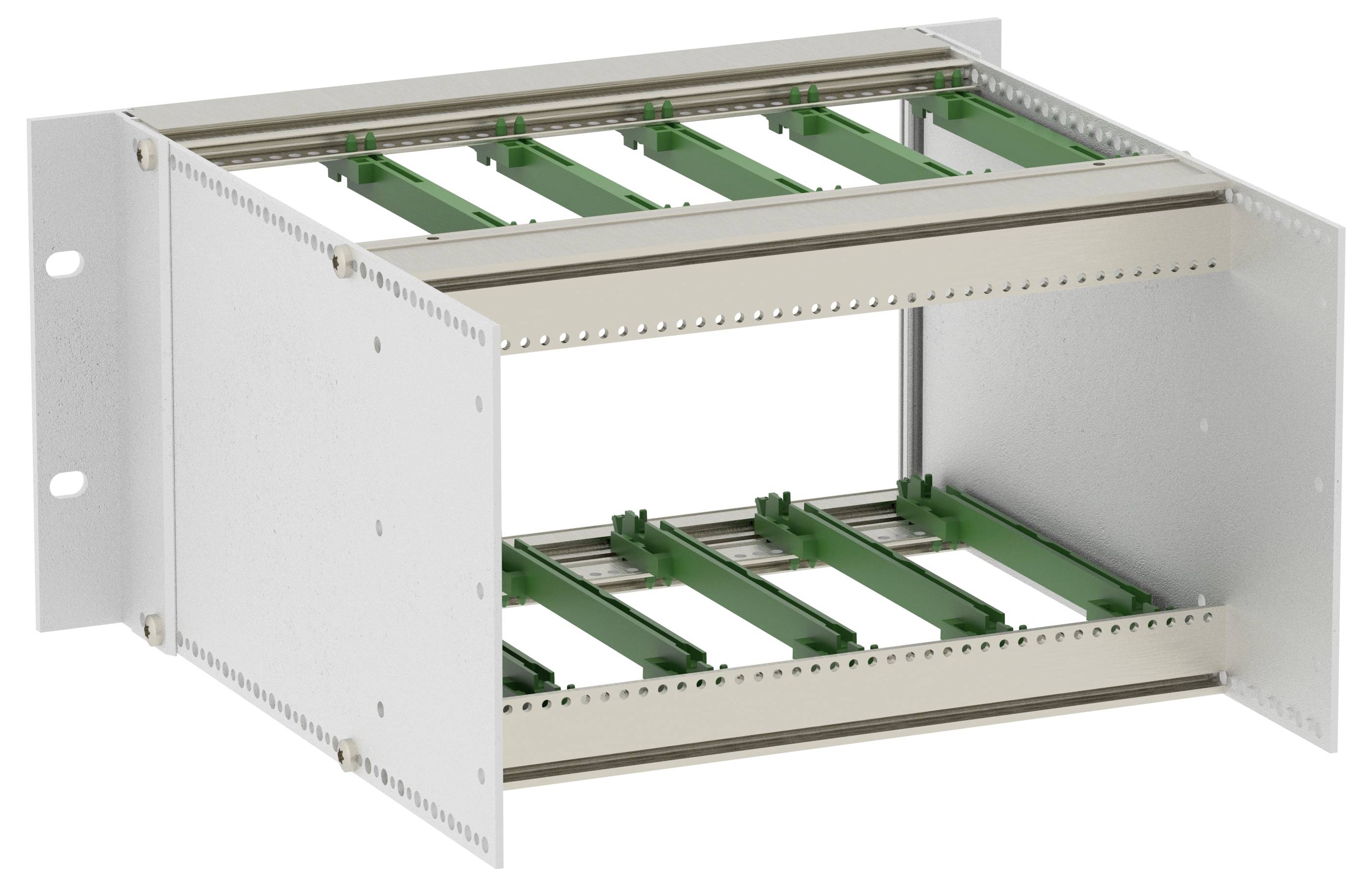 TRU COMPONENTS BGT/X 24340.12-BN_SET 19 Zoll Baugruppenträger 296.24 x 241.2 x 132.5 Aluminium Silber, Aluminium (Natur) 1St.