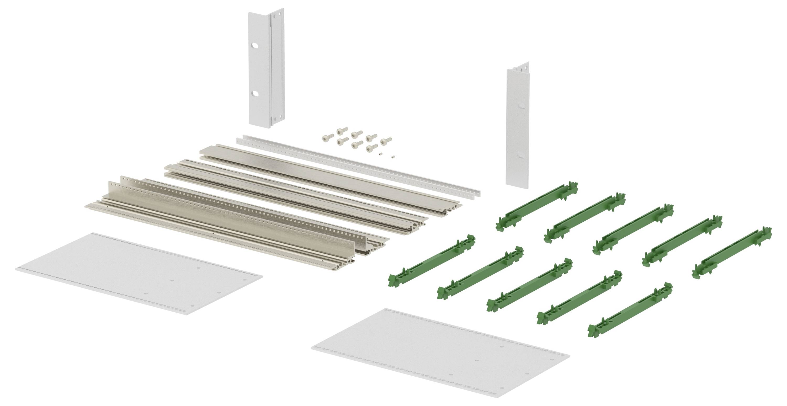 TRU COMPONENTS BGT/X 24360.12-BN_SET 19 Zoll Baugruppenträger 375.92 x 241.2 x 132.5 Aluminium Aluminium (Natur) 1St.