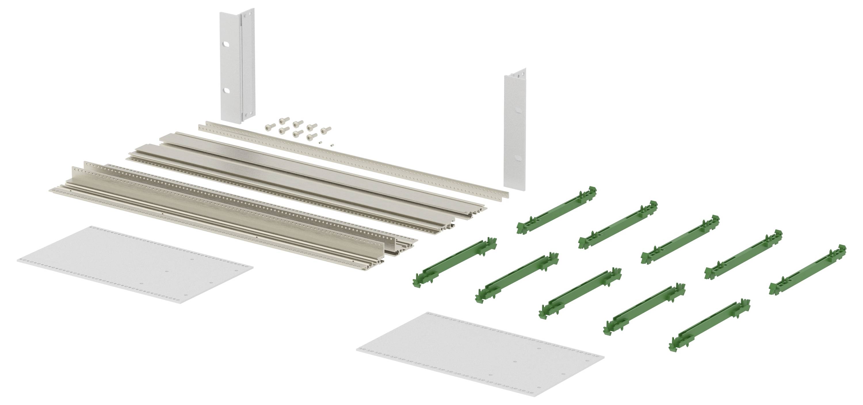 TRU COMPONENTS BGT/X 24380.12 -BN_SET 19 Zoll Baugruppenträger 482.6 x 241.2 x 132.5 Aluminium Aluminium (Natur) 1St.