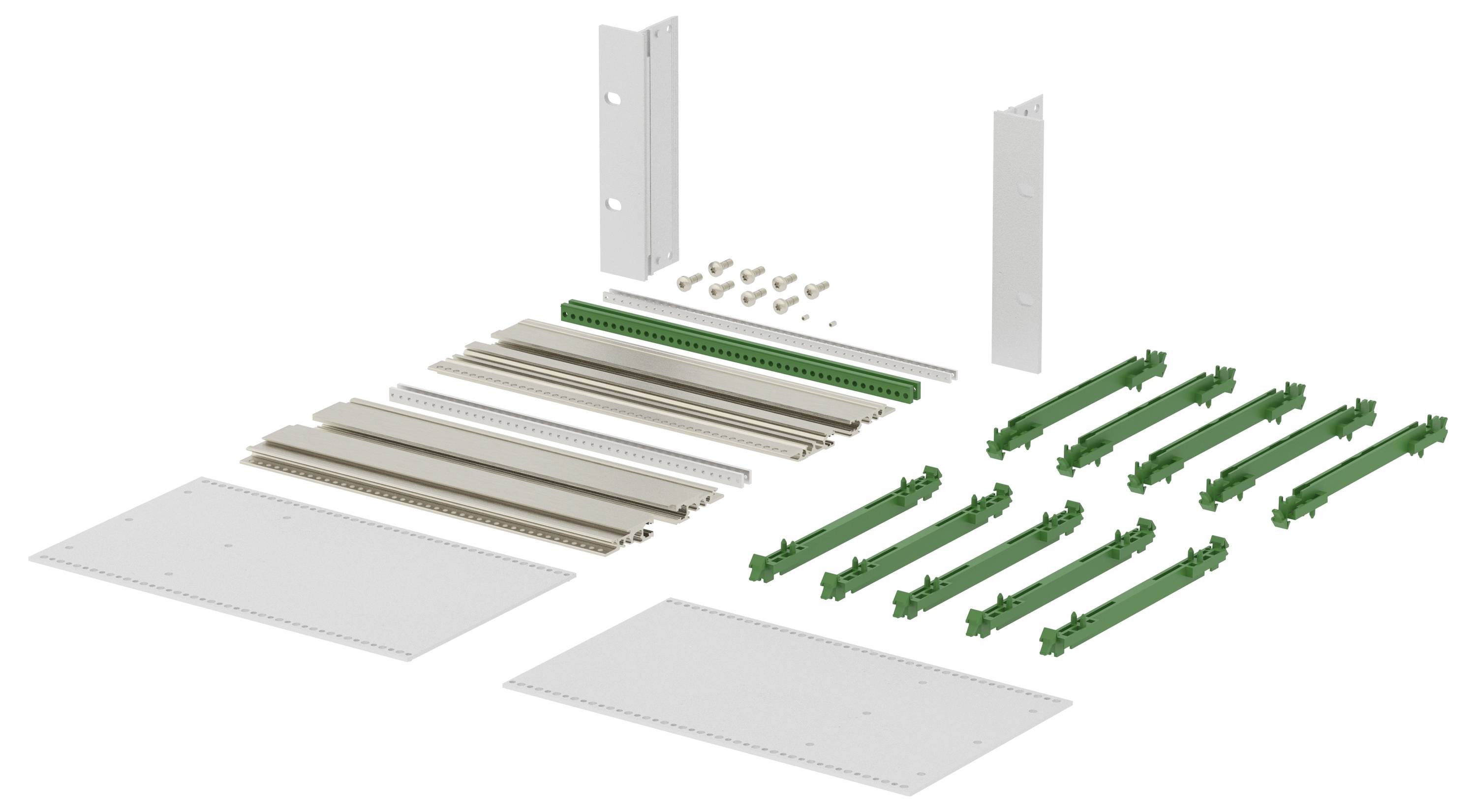 TRU COMPONENTS BGT/X 24340.PI-BN_SET 19 Zoll Baugruppenträger 269.24 x 241.2 x 132.5 Aluminium Aluminium (Natur) 1St.
