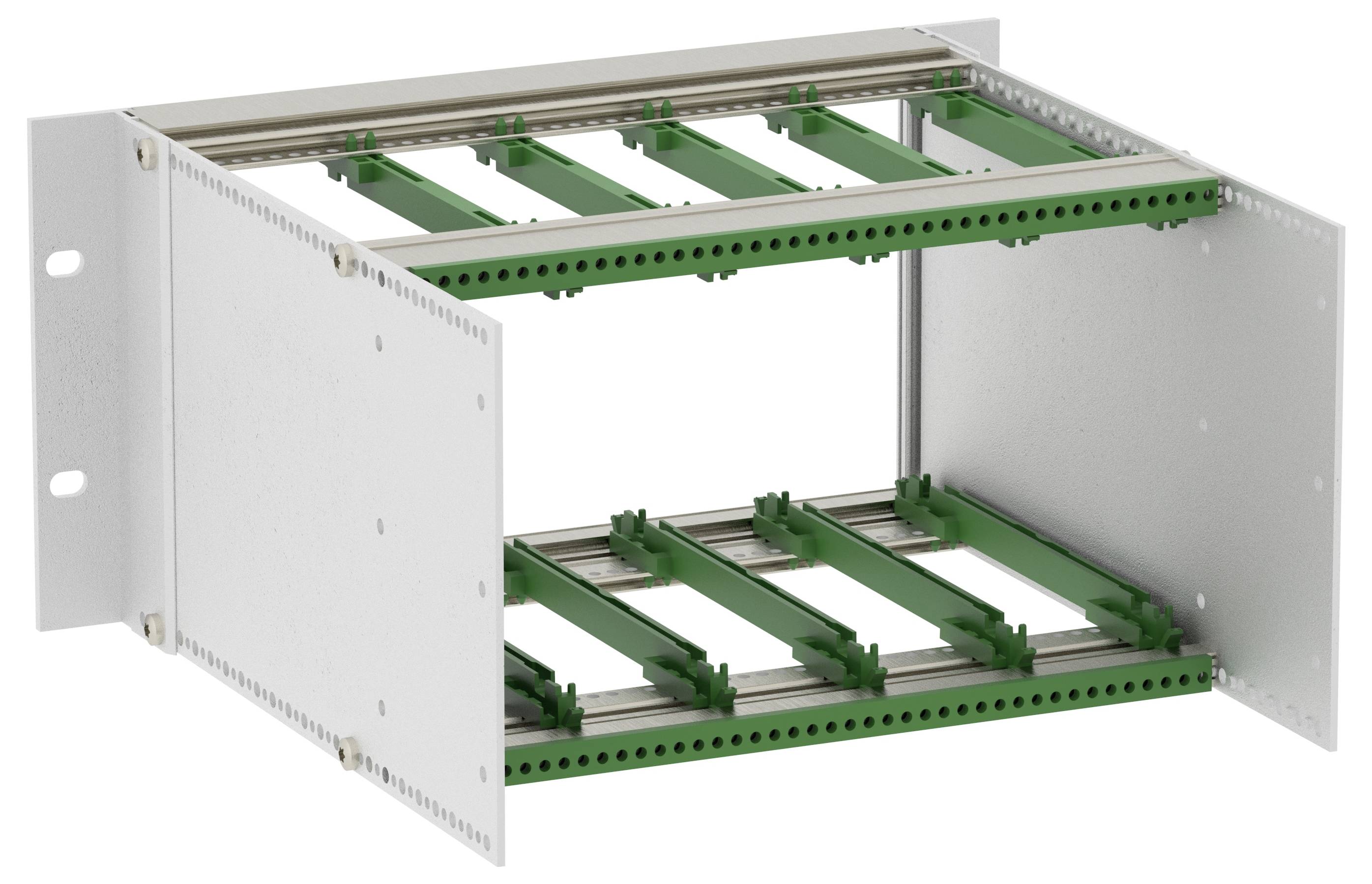 TRU COMPONENTS BGT/X 24340.PI-BN_SET 19 Zoll Baugruppenträger 269.24 x 241.2 x 132.5 Aluminium Aluminium (Natur) 1St.