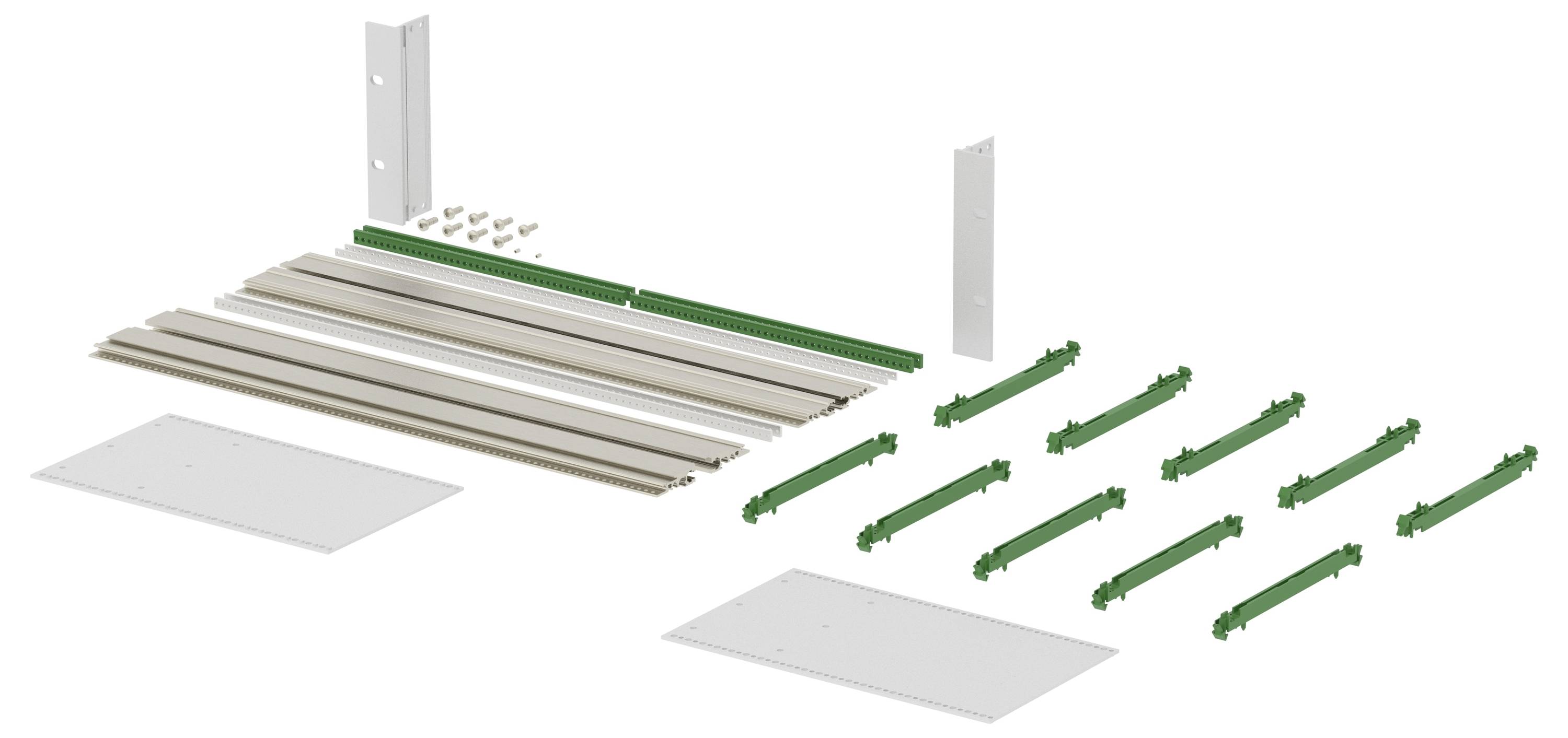 TRU COMPONENTS BGT/X 24380.PI-BN_SET 19 Zoll Baugruppenträger 482.6 x 241.2 x 132.5 Aluminium Aluminium (Natur) 1St.