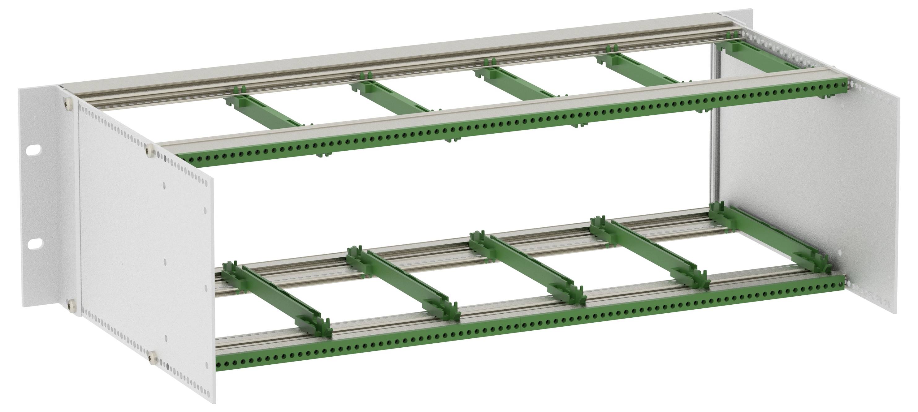 TRU COMPONENTS BGT/X 24380.PI-BN_SET 19 Zoll Baugruppenträger 482.6 x 241.2 x 132.5 Aluminium Aluminium (Natur) 1St.