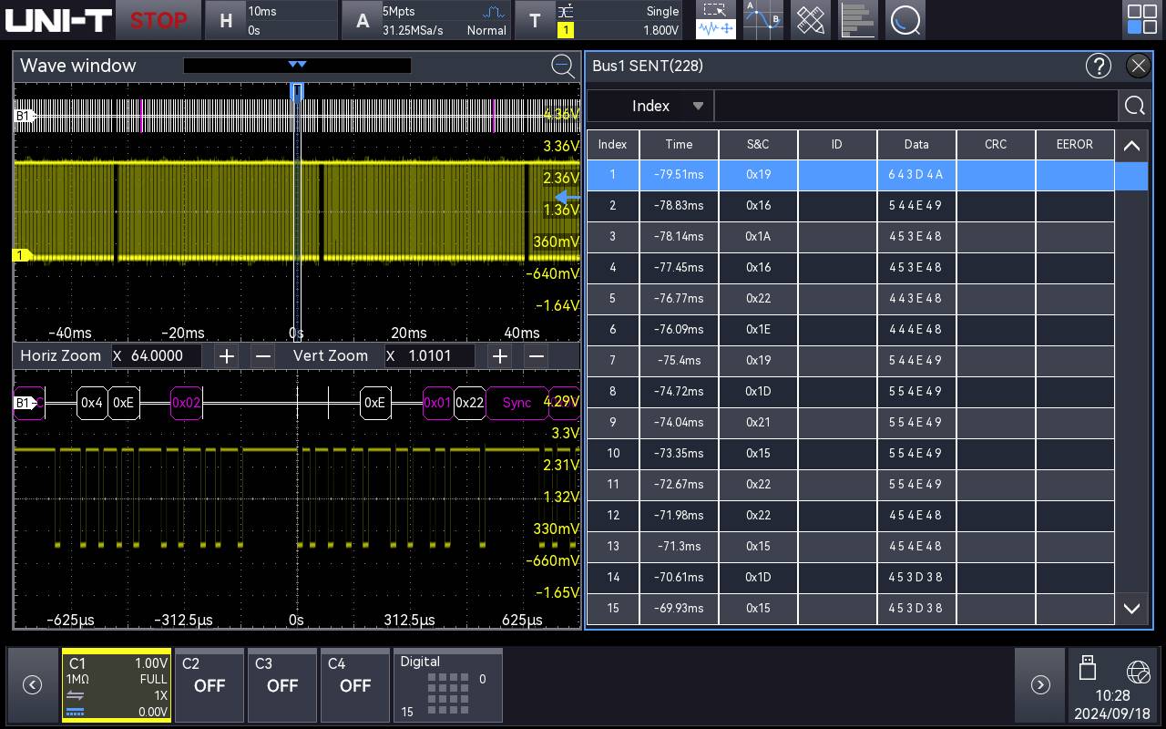 Uni-T MSO5000HD-SENT Software-Option 1St.