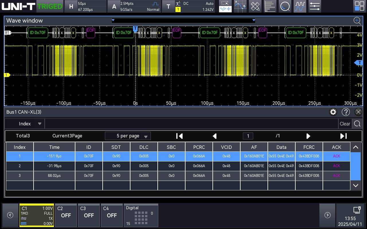 Uni-T MSO5000HD-CANXL Software-Option 1St.