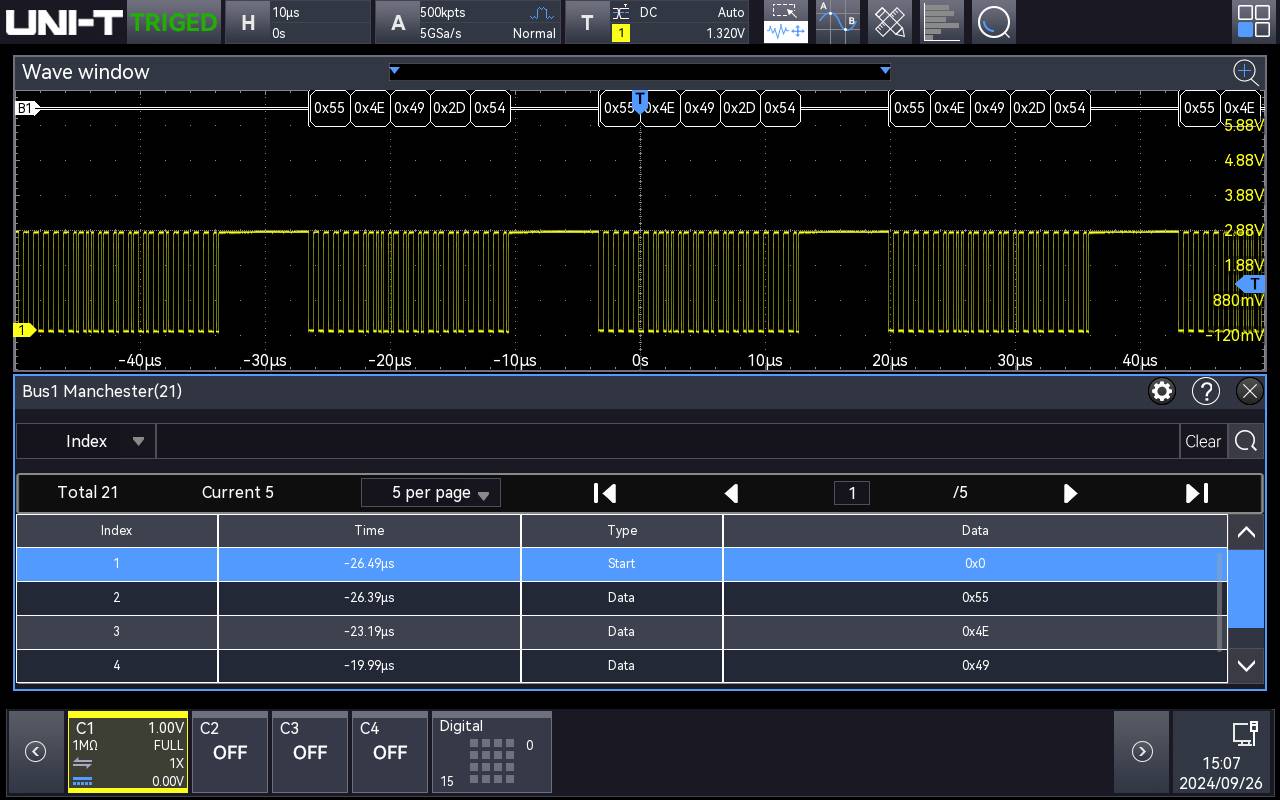 Uni-T MSO5000HD-MANCH Software-Option 1St.