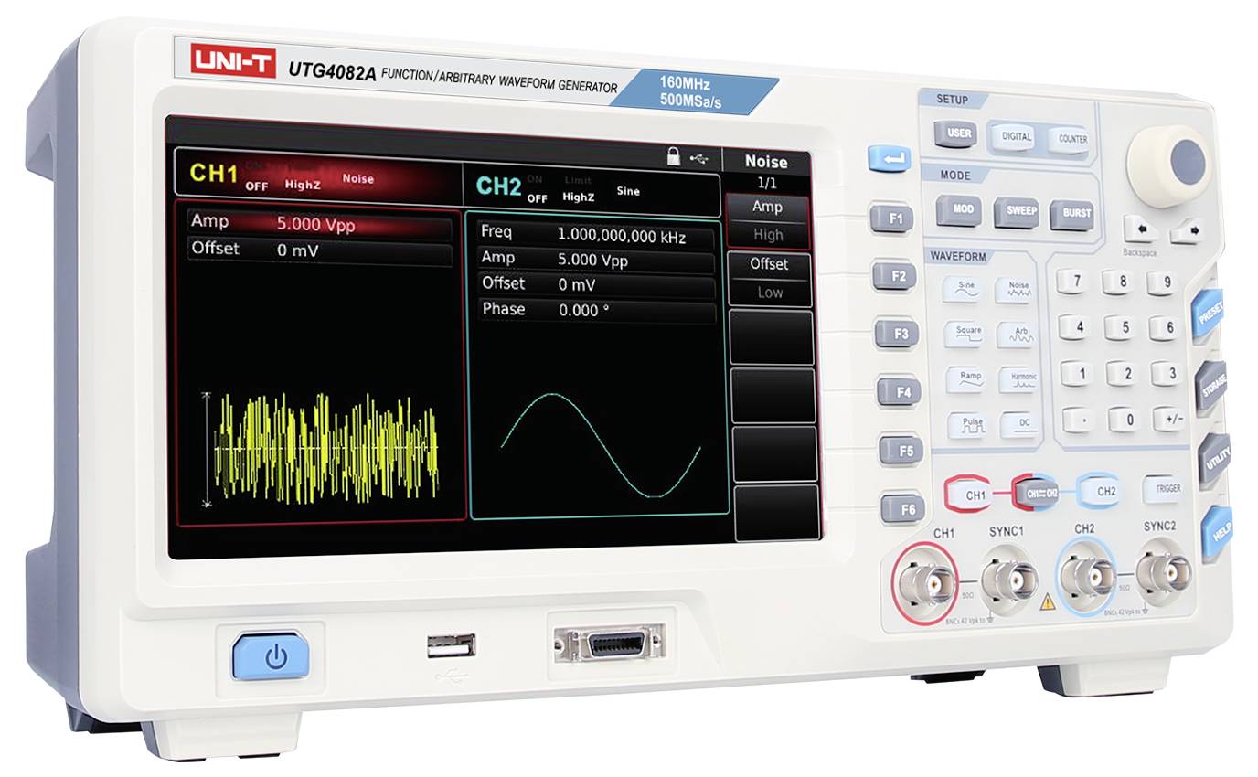 Uni-T UTG4082A Funktionsgenerator netzbetrieben 1 µHz - 80Hz 2-Kanal Arbiträr