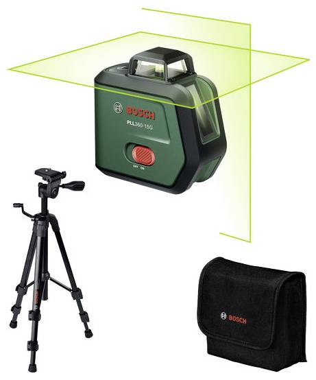 Bosch Home and Garden PLL360-15G Set Kreuzlinienlaser Reichweite (max.): 15m