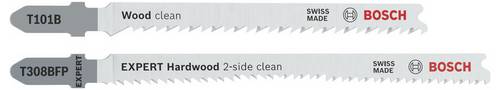Bosch Accessories 2608665462 T101B und EXPERT Hardwood 2-side clean T308BFP StichsägeblätterSet, 26