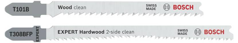 Bosch Accessories 2608665462 T101B und EXPERT Hardwood 2-side clean T308BFP StichsägeblätterSet, 26-tlg. 1 St.