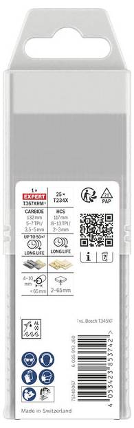 Bosch Accessories 2608665464 T234X+EXPERT Multi Material thick and thin T367XHM Stichsägeblätter-Set, 26-tlg. 1 St.